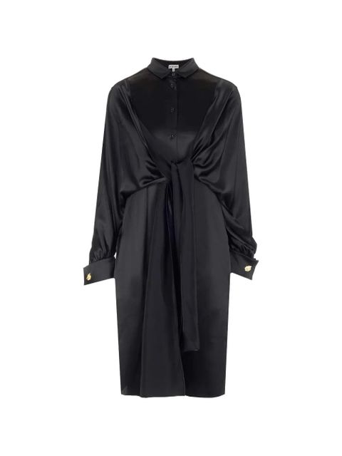 LOEWE knot-tie midi dress - Black - zdjęcie produktu nr 1