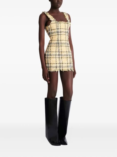 Balmain tweed mini dress - Yellow