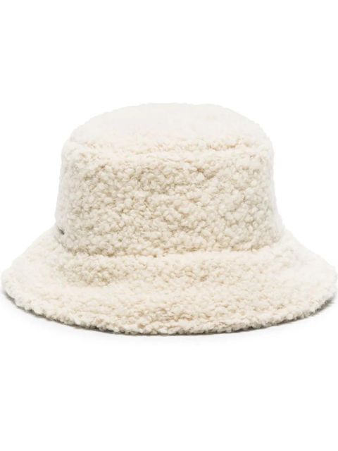 ISABEL MARANT Denji logo-embroidered bucket hat - White - zdjęcie produktu nr 1