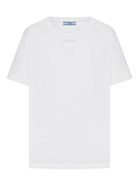 Prada triangle logo jersey T-shirt - White - zdjęcie produktu nr 2