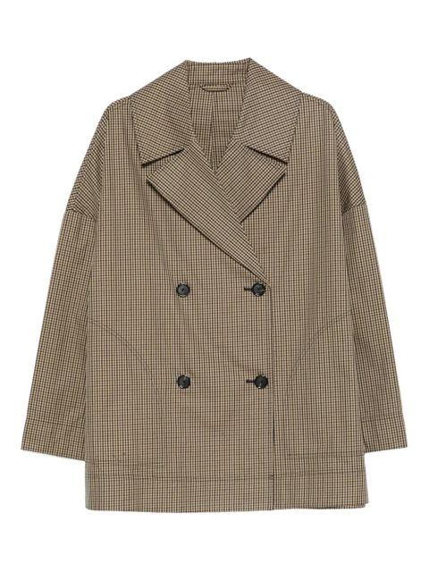 TOTEME double-breasted checked jacket - Brown - zdjęcie produktu nr 1