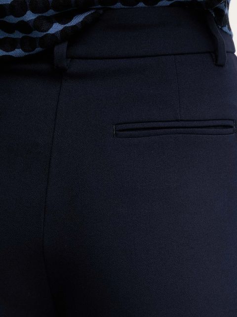 United Colors of Benetton spodnie damskie kolor granatowy proste high waist 4L4HDF07F