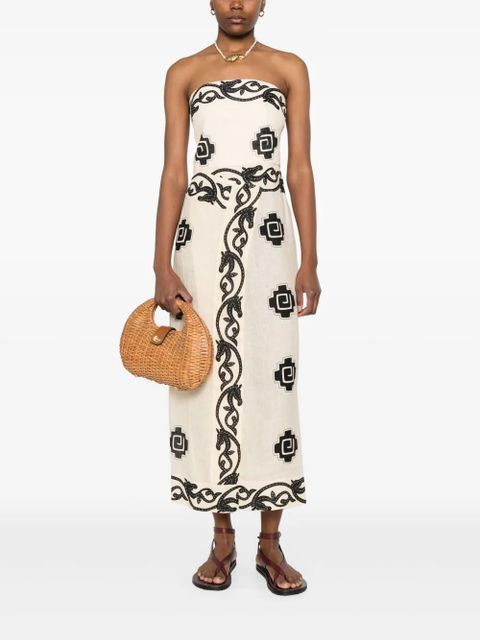 Johanna Ortiz Ancient midi dress - Neutrals