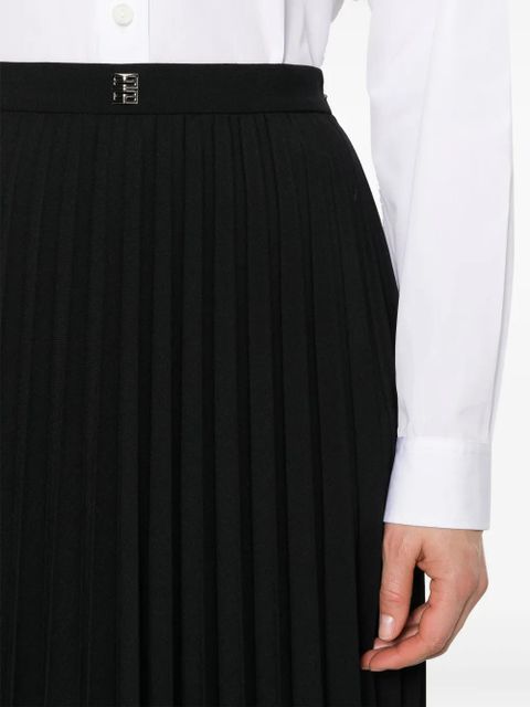Givenchy 4G-plaque pleated midi skirt - Black