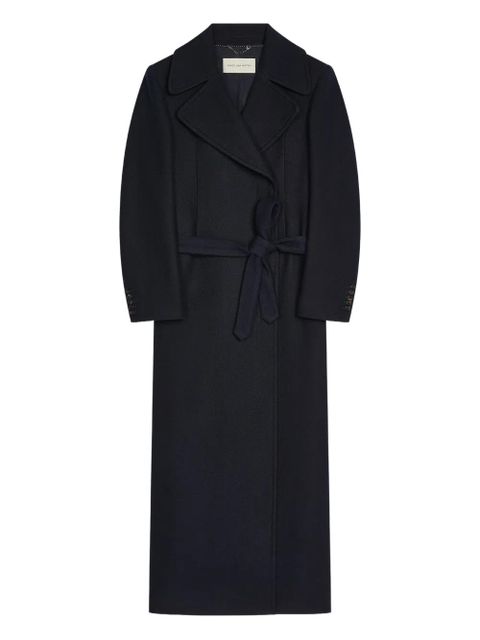 DRIES VAN NOTEN double-breasted belted coat - Blue - zdjęcie produktu nr 1
