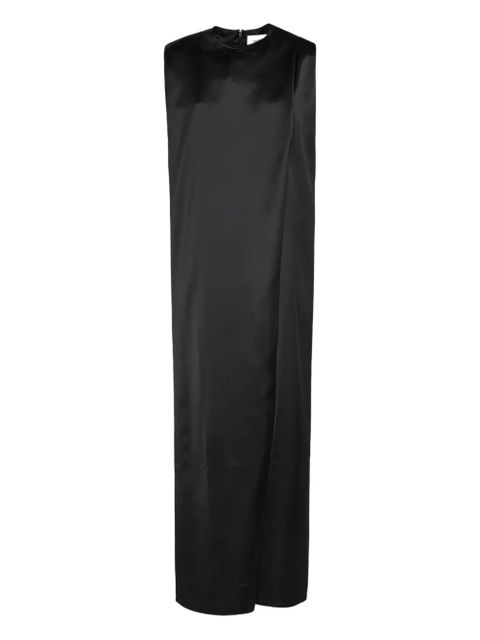 Yves Salomon heavy wool satin maxi dress - Black - zdjęcie produktu nr 1