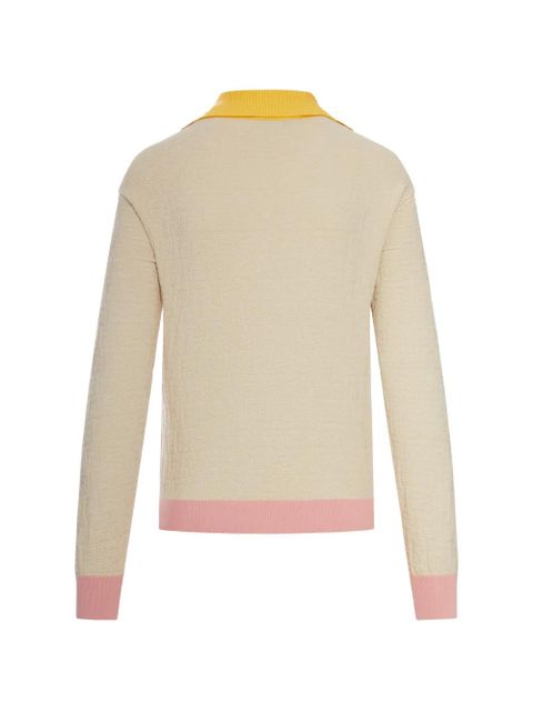 FENDI V-neck sweater - Neutrals - zdjęcie produktu nr 2
