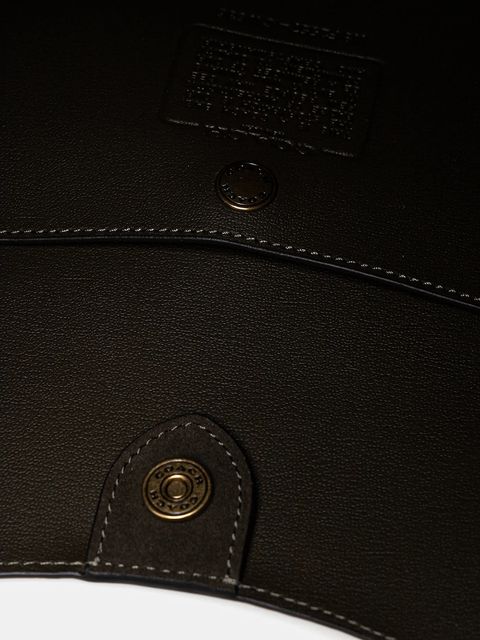 Coach torebka zamszowa Brooklyn kolor zielony CW636