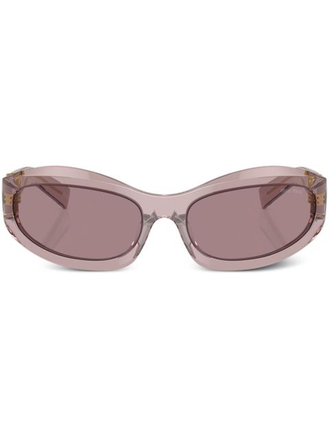 Miu Miu Eyewear geometric-frame sunglasses - Purple - zdjęcie produktu nr 1