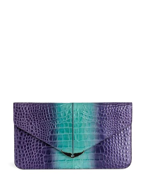 Zadig&Voltaire Borderline leather clutch bag - Purple - zdjęcie produktu nr 1