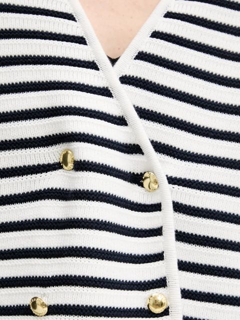 Barbour kardigan bawełniany ABBY damski kolor granatowy LKN1650