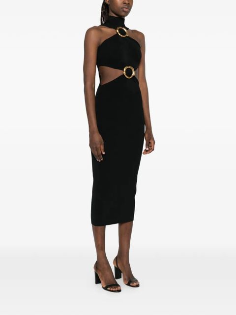 Cult Gaia ring-detail cut-out midi dress - Black