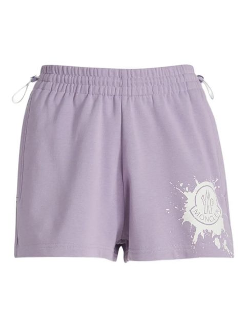 Moncler splatter-print drawstring shorts - Purple - zdjęcie produktu nr 1
