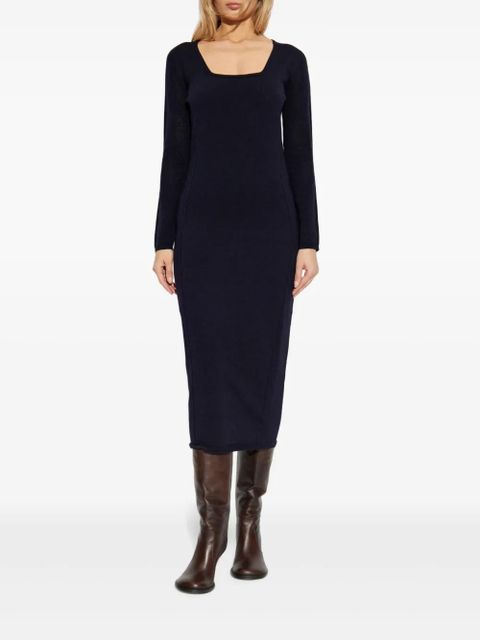 Max Mara Sophia square neck dress - Blue