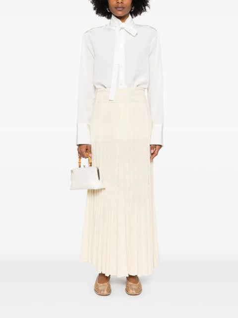 Jil Sander pussy-bow shirt - White - zdjęcie produktu nr 2