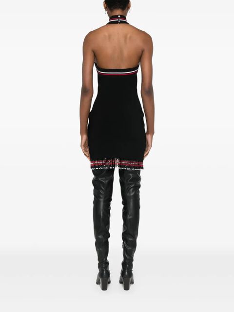 Off-White crossover-straps mini dress - Black