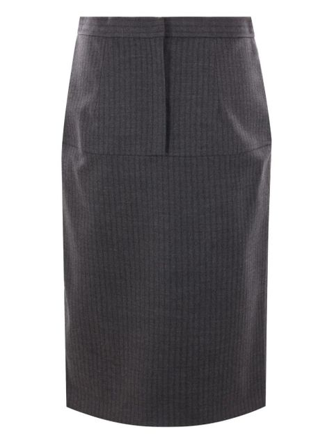 FENDI pinstriped midi skirt - Grey - zdjęcie produktu nr 2