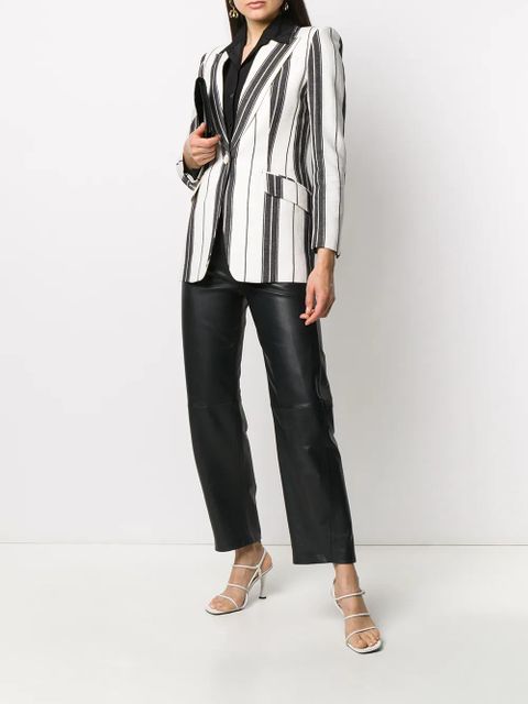 Alexander McQueen striped single-breasted blazer - White - zdjęcie produktu nr 2