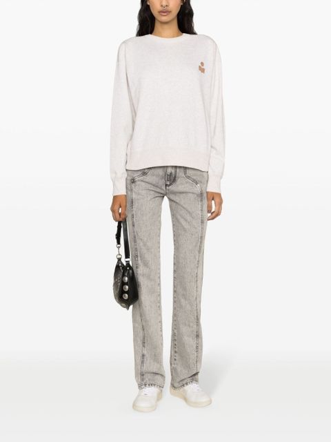 MARANT ÉTOILE Mobyla logo-print sweatshirt - Neutrals - zdjęcie produktu nr 2