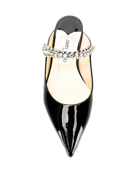 Jimmy Choo Bing crystal-embellished pointed mules - Black