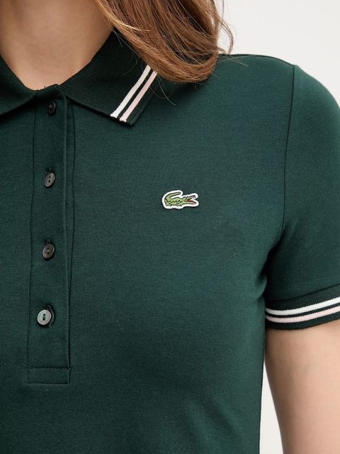 Lacoste sukienka kolor zielony mini rozkloszowana EF5288