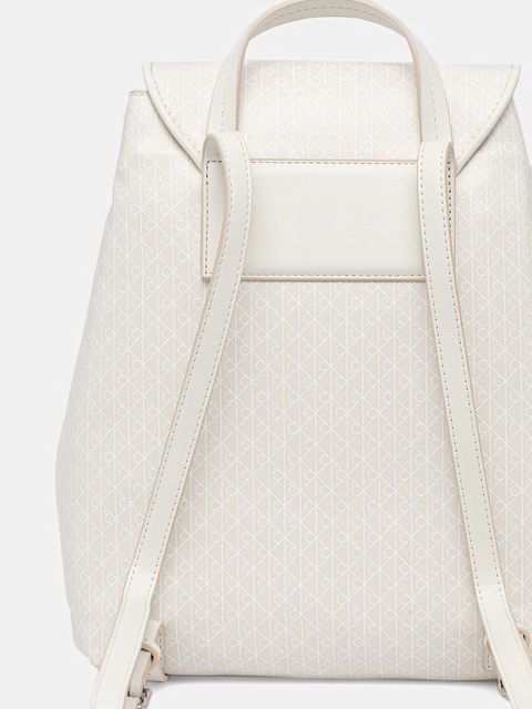 Calvin Klein plecak damski kolor biały mały wzorzysty LV04F3271G