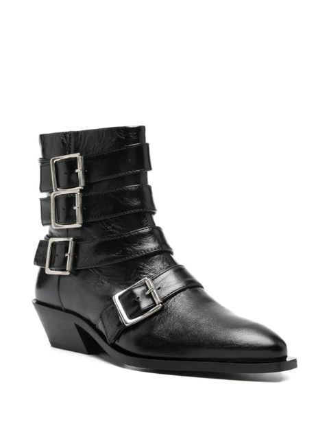 ALOHAS buckled pointed-toe boots - Black - zdjęcie produktu nr 2