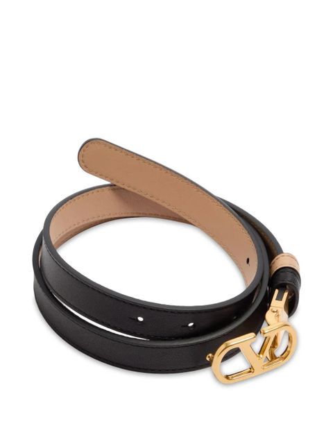 Valentino Garavani Reversible Vlogo Signature belt in glossy calfskin 20 mm - Black