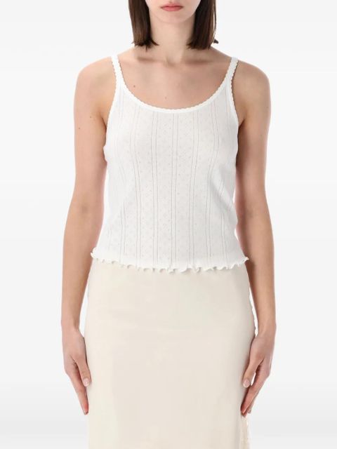 Róhe pointelle-knit scalloped-edge top - White - zdjęcie produktu nr 1