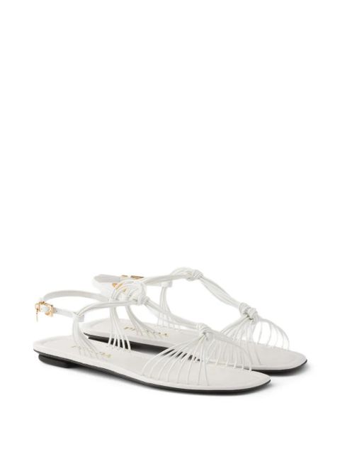 Prada leather flat sandals - White - zdjęcie produktu nr 2
