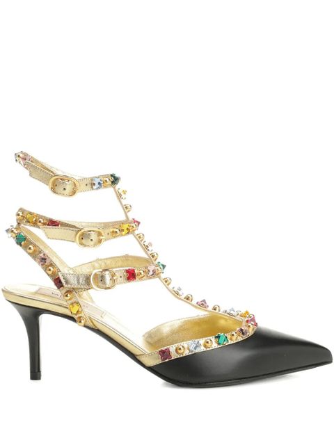 Valentino Garavani embellished T-bar sandals - Black - zdjęcie produktu nr 1