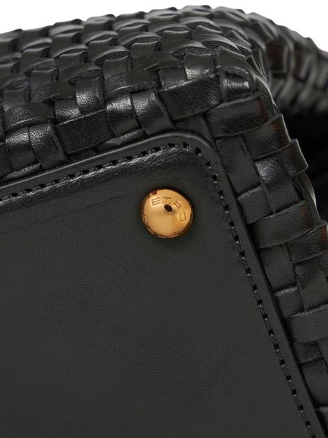 ETRO medium woven Vela shoulder bag - Black