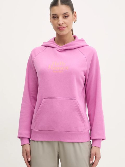 Helly Hansen bluza damska kolor fioletowy z kapturem z aplikacją 54239 - zdjęcie produktu nr 1