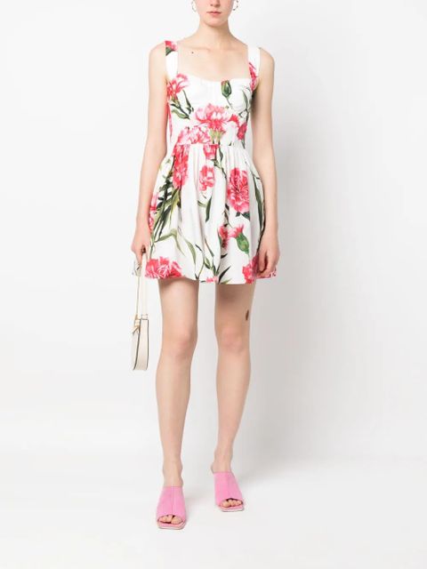 Dolce & Gabbana floral-print sleeveless dress - White - zdjęcie produktu nr 2