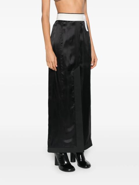 MM6 Maison Margiela numbers motif-patch skirt - Black