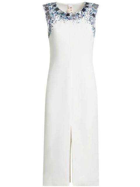 Marni embellished sleeveless midi dress - White - zdjęcie produktu nr 1