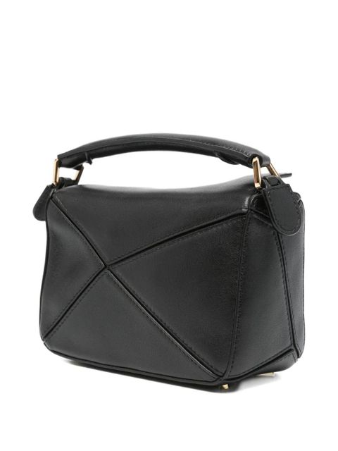 LOEWE mini Featherlight Puzzle leather cross body bag - Black