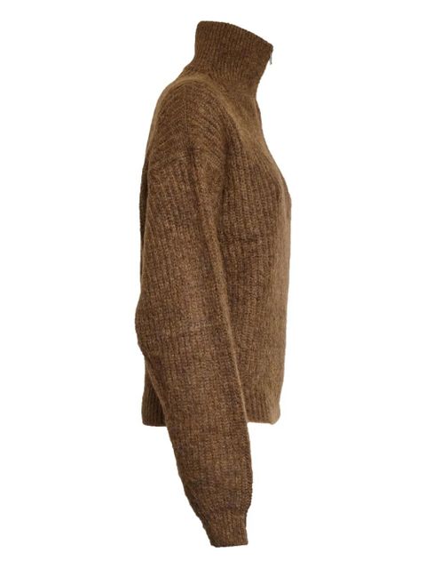 ISABEL MARANT Danita half-zip sweater - Brown