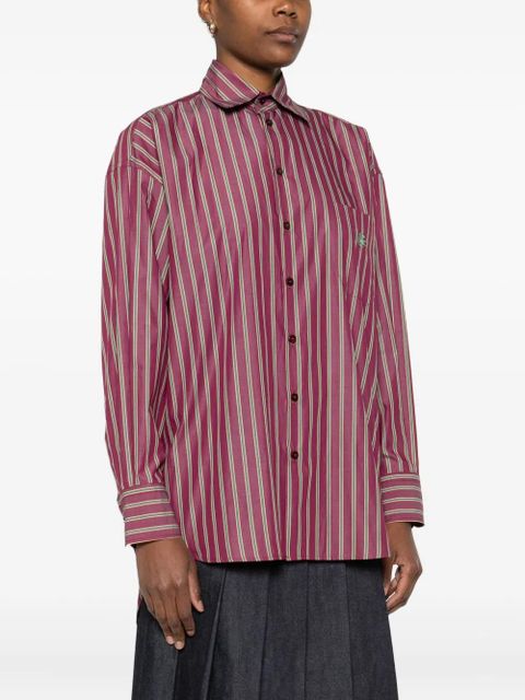 ETRO striped chest-pocket shirt - Red