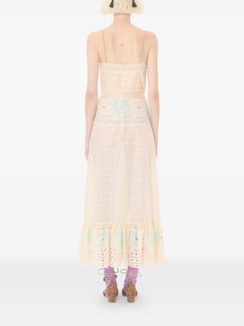 Valentino Garavani Sangallo midi dress - Yellow