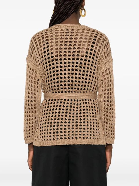 Max Mara Mxpgelo long-sleeve cardigan - Neutrals