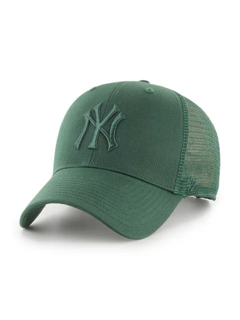 47 brand czapka z daszkiem MLB New York Yankees kolor zielony gładka B-BRANS17CTP-DGD