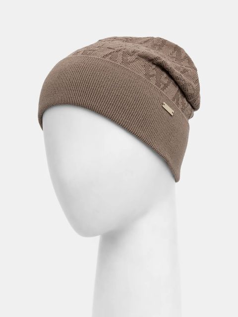 Armani Exchange czapka wełniana kolor brązowy XW001495 AF11956 - zdjęcie produktu nr 2