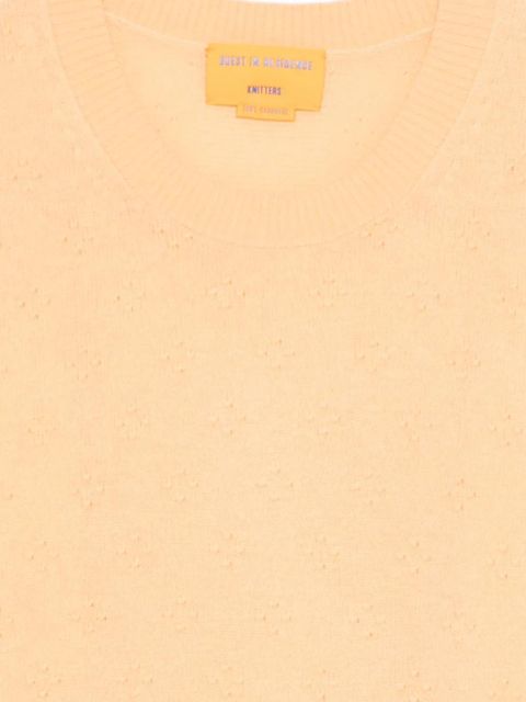 Guest In Residence pointelle-knit cashmere top - Orange - zdjęcie produktu nr 2