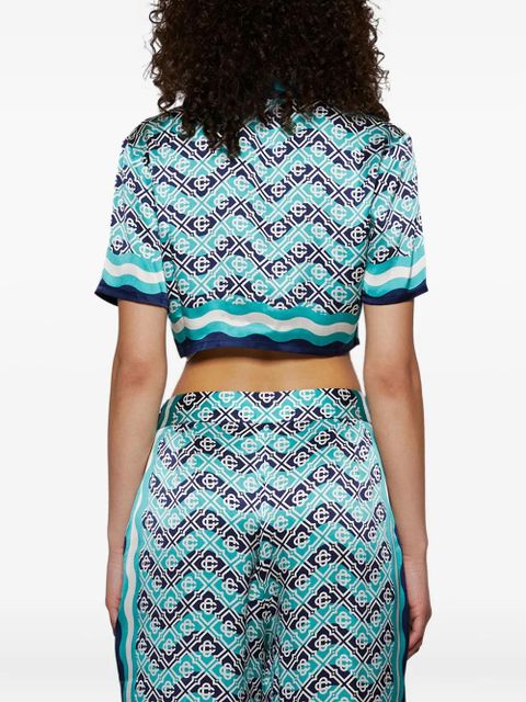 Casablanca Monogram Wave shirt - Blue