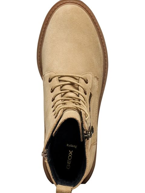 Geox botki zamszowe D IRIDEA damskie kolor beżowy na płaskim obcasie D16HRF 00022 C5010 - zdjęcie produktu nr 2
