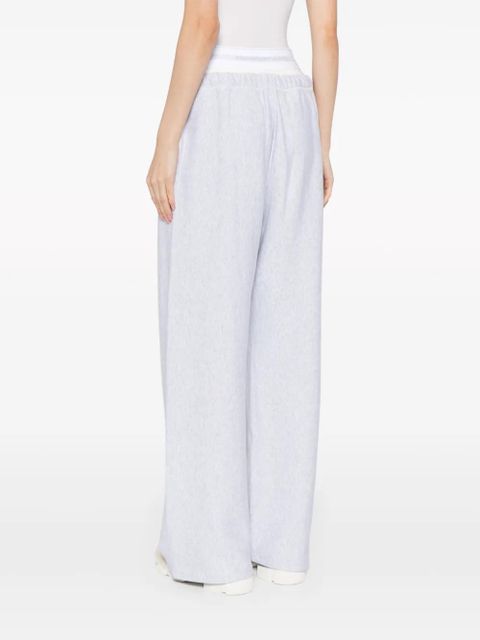 Alexander Wang logo-waistband layered track pants - Grey