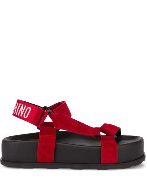 Moschino logo-print sandals - Red - zdjęcie produktu nr 1