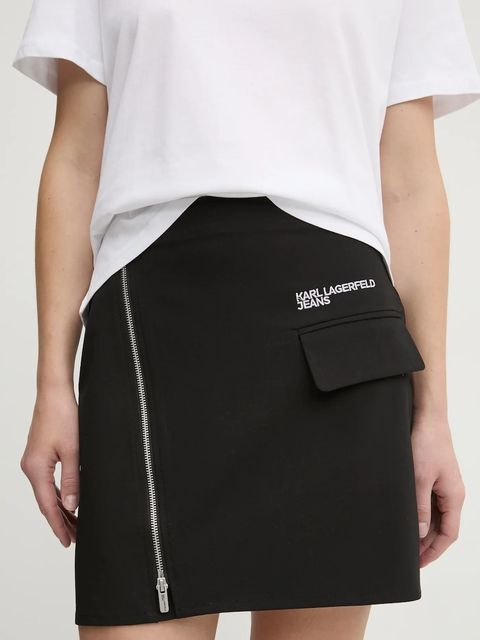 Karl Lagerfeld Jeans spódnica kolor czarny mini ołówkowa A1W12012 - zdjęcie produktu nr 1