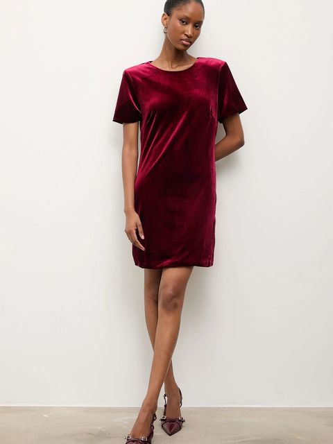 Answear.LAB sukienka kolor bordowy mini dopasowana